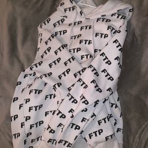 FTP ALLOVER HOODIE Black On White